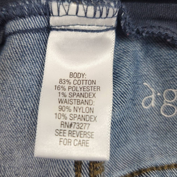 A-Glow Maternity Women's Distressed Rolled Hem Bermuda Denim Shorts 6 - Picture 4 of 4